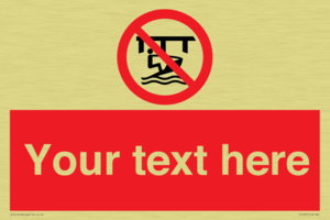 Custom Do not use watercraft in the vicinity of piers